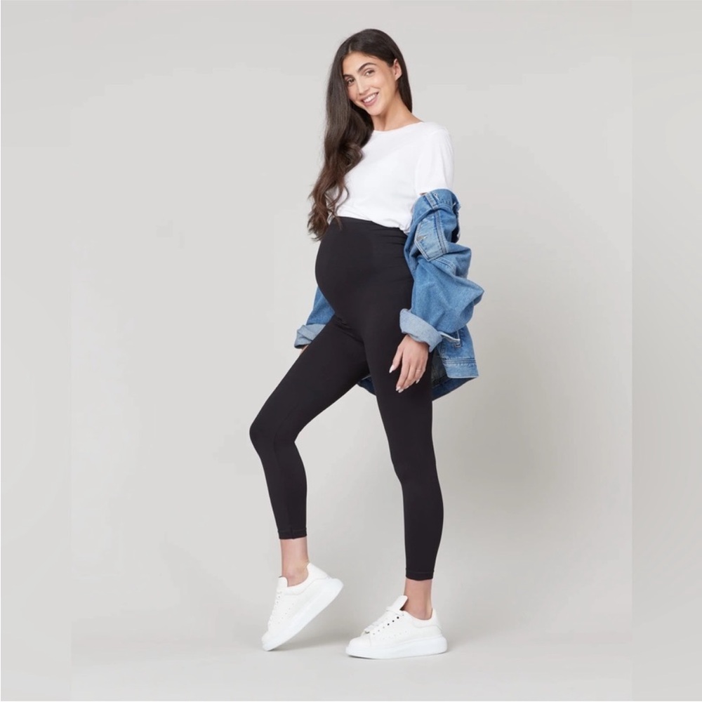 SPANX Maternity Black High-Waist Leggings